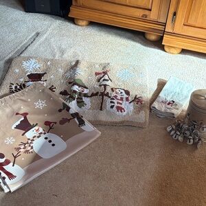 Festive Snowman Holiday bathroom set